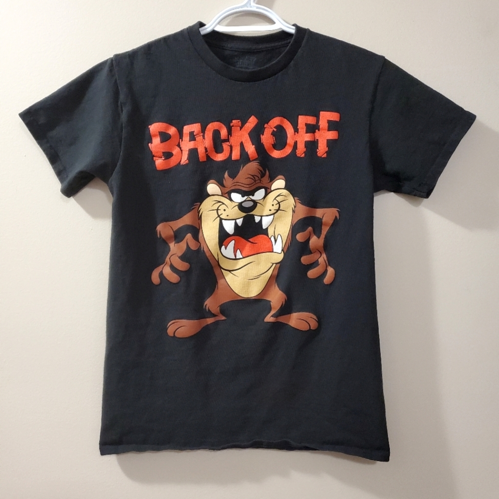 Warner Bros. Black Taz 'Back Off' Short Sleeve Tee